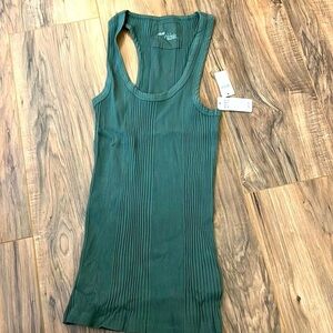 Aerie S tank top new olive ribbed